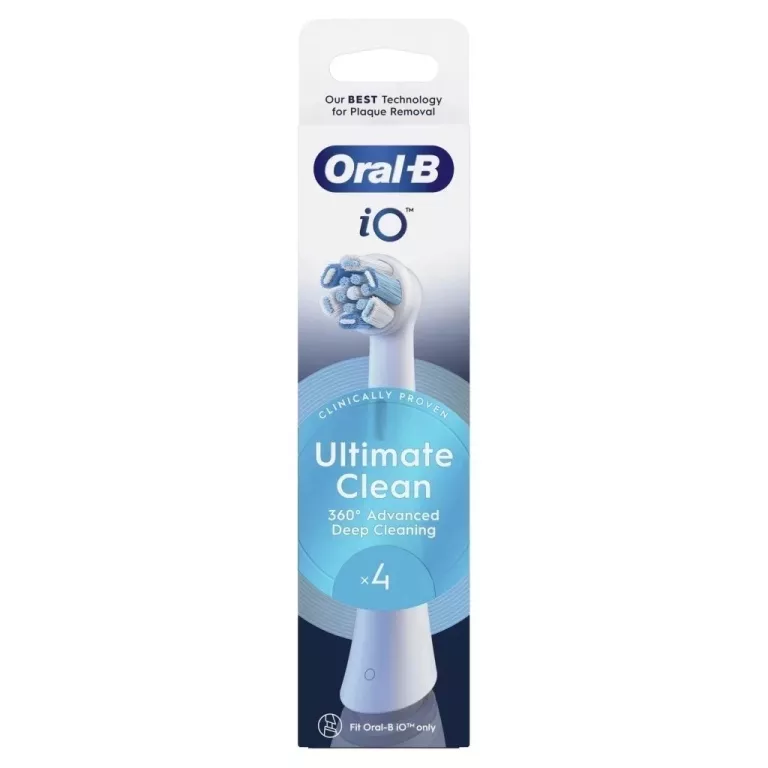 ORYGINALNE KOŃCÓWKI DO SZCZOTECZKI ORAL-B IO ULTIMATE CLEAN 4 SZTUKI BIAŁE