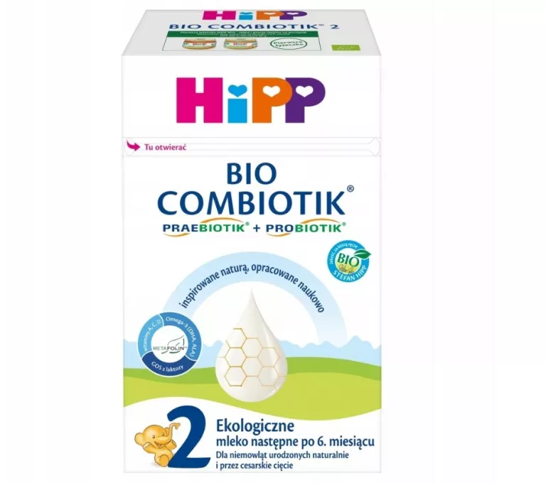 MLEKO HIPP 2 BIO COMBIOTIK MLEKO NASTĘPNE DLA NIEMOWLĄT PO 6 MIESIĄCU 550G