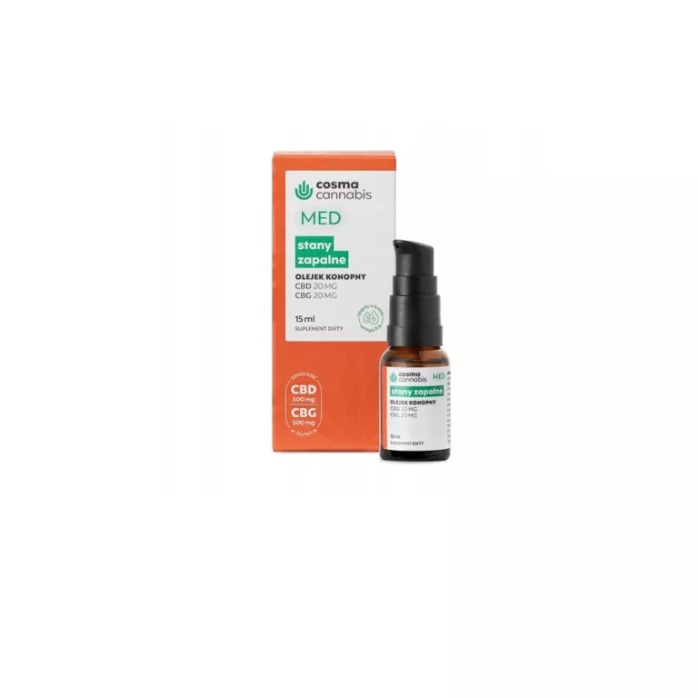 OLEJEK KONOPNY STANY ZAPALNE COSMA CANNABIS 15 ML