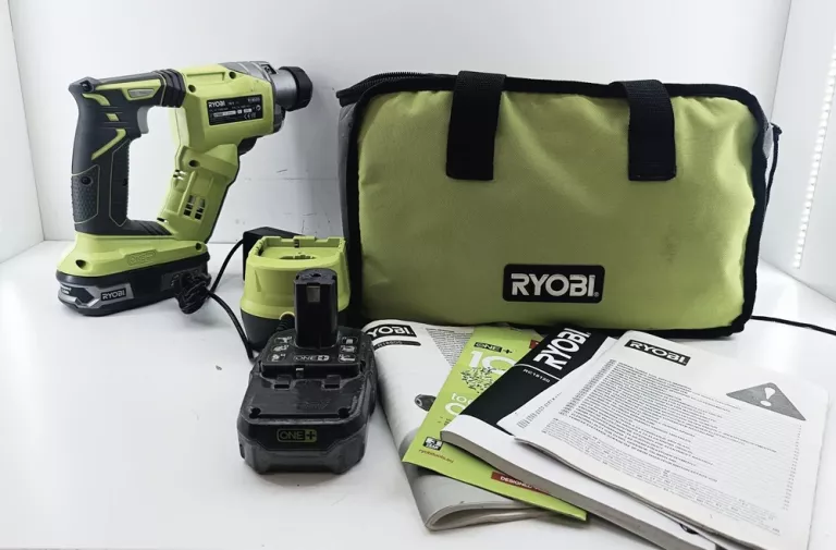MŁOTOWIERTARKA RYOBI R18SDS Z ŁADOWARKĄ KOMPLET