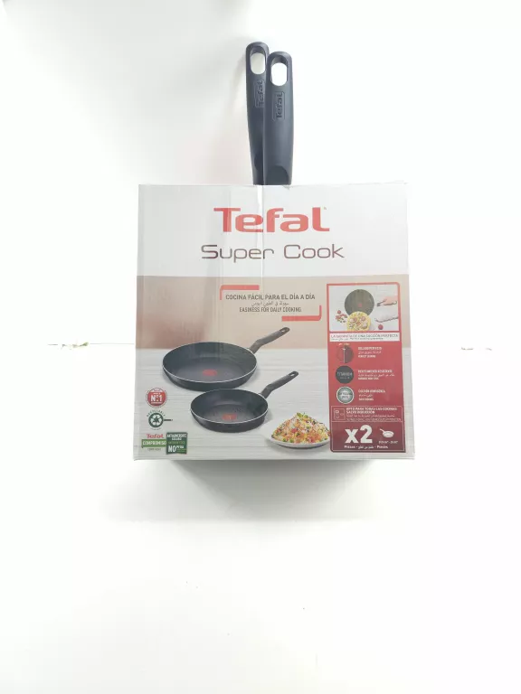PATELNIE TEFAL SUPER COOK 2 SZTUKI 24CM 28CM