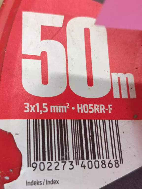 PRZEDŁUŻACZ BĘBNOWY KEL 50M W-97057