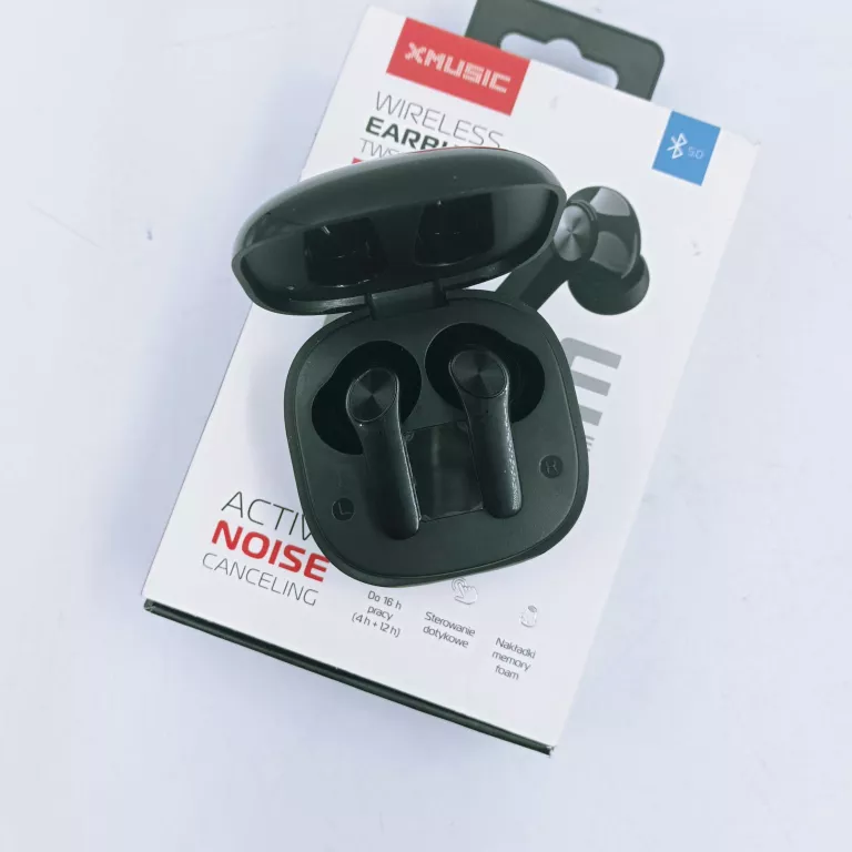 SŁUCHAWKI BLUETOOTH XMUSIC TWS900K ANC DOKANAŁOWE CZARNE
