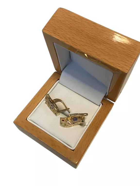 ZJAWISKOWE ZŁOTE KOLCZYKI 585 4,93G 2CM