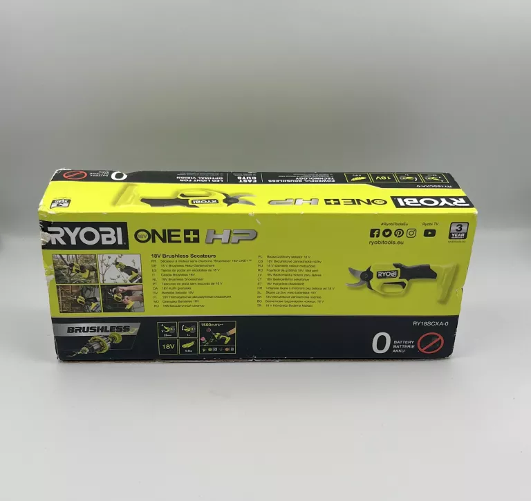RYOBI BEZSZCZOTKOWY SEKATOR 18V RY18SCXA-0