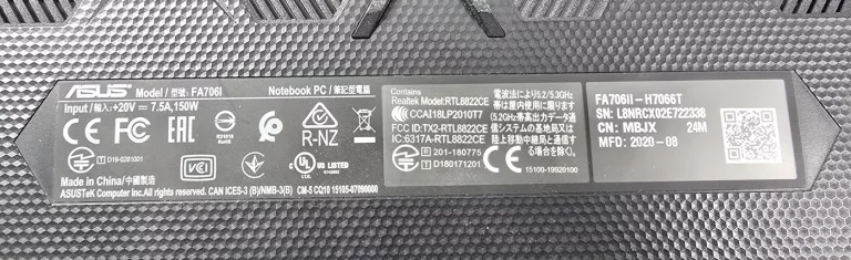 LAPTOP ASUS TUF GAMING A17 512GB/8GB/WIN11HOME!
