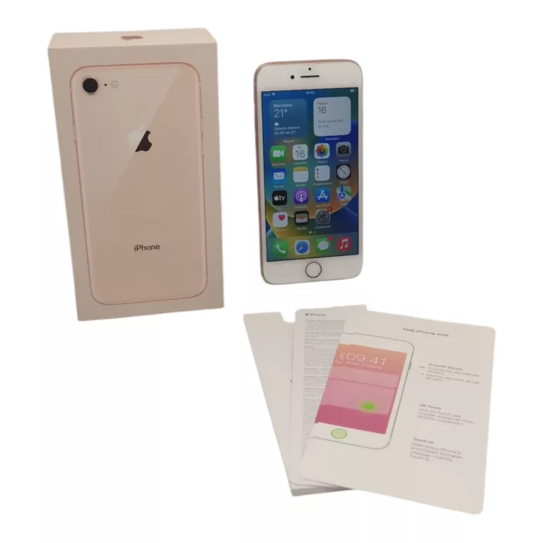 TELEFON APPLE IPHONE 8 | GOLD | 64 GB | BATERIA 81% | ZADBANY | PUDEŁKO