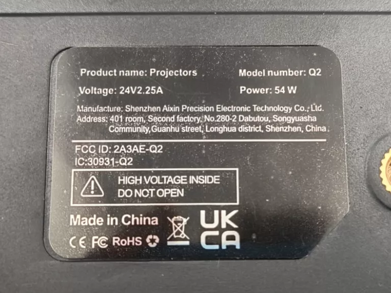 MINI PROJEKTOR HORLAT Q2 WIFI IOS USB HDMI BT