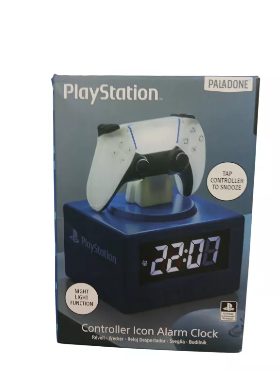 BUDZIK PLAYSTATION PALADONE – Z FUNKCJĄ PODŚWIETLENIA I STEROWANIEM ZA POM
