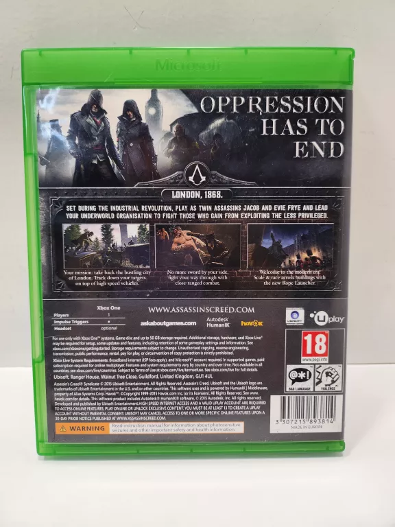 GRA XBOX ONE ASSASSIN'S CREED SYNDICATE