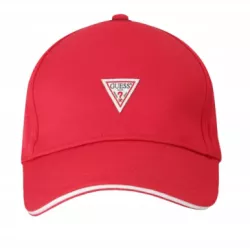 GUESS CZAPKA Z DASZKIEM TRIANGLE LOGO CAP RED M1BZ57WBN60 G532