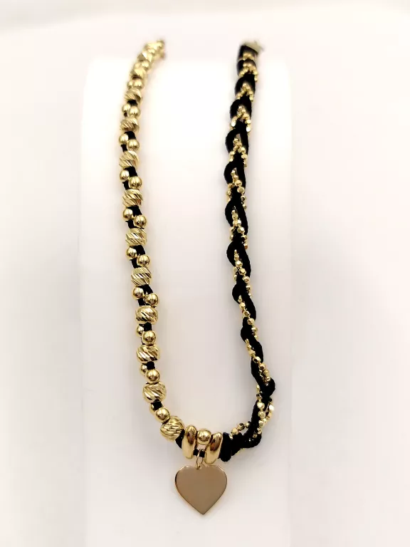 NIENOSZONA ZŁOTA BRANSOLETKA / SZNUREK RÓŻNE SPLOTY 585 DŁ.19CM 3,18G