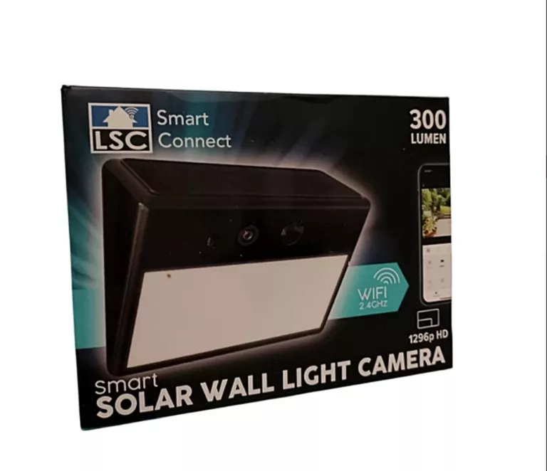 LSC SMART CONNECT KAMERA SOLARNA Z LAMPĄ SOLARNĄ NAŚCIENNĄ 300 LM 1296P HD