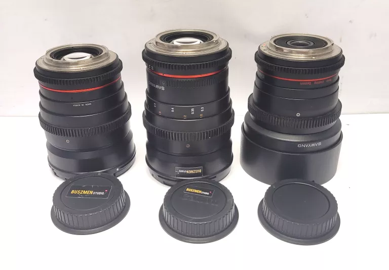 ZESTAW 3 OBIEKTYWÓW SAMYANG / 10MM 3,1T / 24MM 1,5T / 1,5/35MM