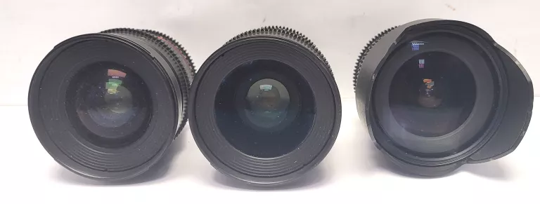 ZESTAW 3 OBIEKTYWÓW SAMYANG / 10MM 3,1T / 24MM 1,5T / 1,5/35MM