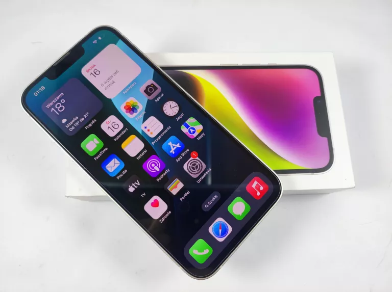 APPLE IPHONE 14 128GB, BAT 81% PUDEŁKO, BEZ RAT, BLOKAD!