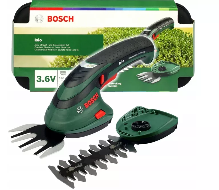 NOŻYCE ELEKTRYCZNE AKUMULATOROWE BOSCH 12 CM 3,6 V DO ŻYWOPŁOTU, TUJI