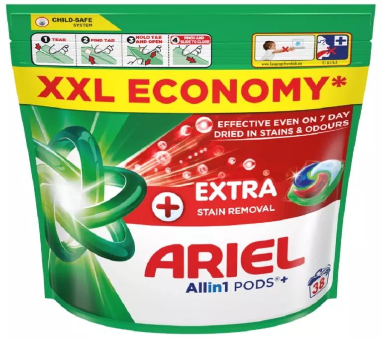 ARIEL EXTRA CLEAN ALLIN1 +, KAPSUŁKI DO PRANIA, 38 SZT 8700216764254
