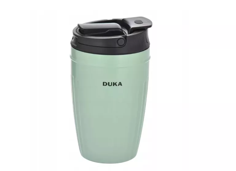 KUBEK TERMICZNY STALOWY 350 ML 2W1 DUKA RESA 2222038 ZIELONY TERMOS BIDON