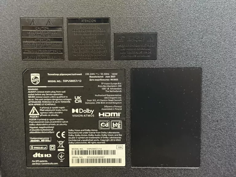 TELEWIZOR PHILIPS 55PUS8057/12 55" LED 4K UHD ANDROID TV DVB-T2 AMBILIGHT