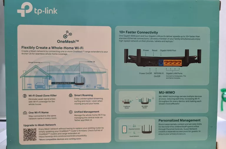 RUTER TP LINK AC 1200 ARCHER C6 KOMPLET