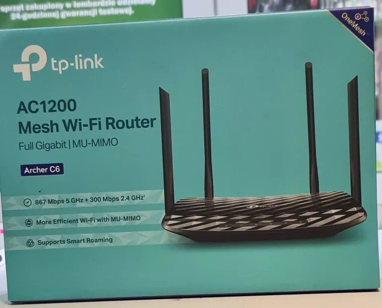 RUTER TP LINK AC 1200 ARCHER C6 KOMPLET