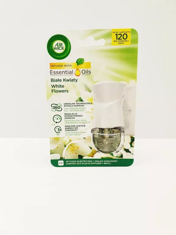 AIR WICK ODŚWIEŻACZ POWIETRZA + WKŁAD BIAŁE KWIATY 19ML