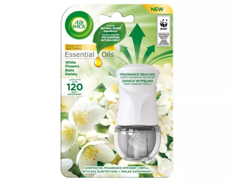 AIR WICK ODŚWIEŻACZ POWIETRZA + WKŁAD BIAŁE KWIATY 19ML