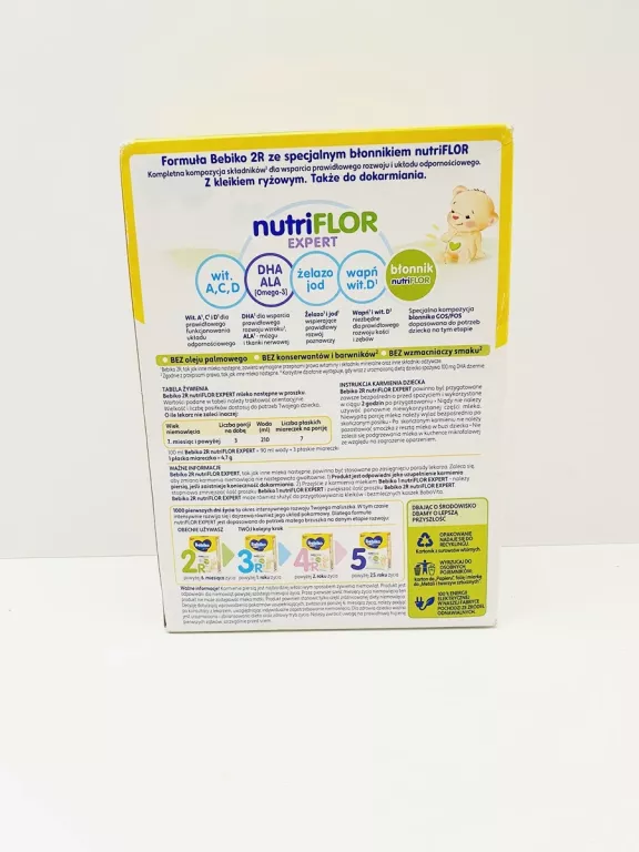 MLEKO MODYFIKOWANE BEBIKO NUTRIFLOR EXPERT 2R Z KLEIKIEM RYŻOWYM 600G