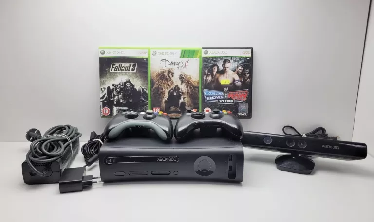 KONSOLA MICROSOFT XBOX 360 120GB | 2X PAD | KINECT | ZESTAW!