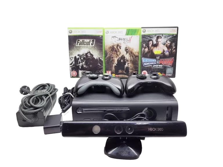 KONSOLA MICROSOFT XBOX 360 120GB | 2X PAD | KINECT | ZESTAW!
