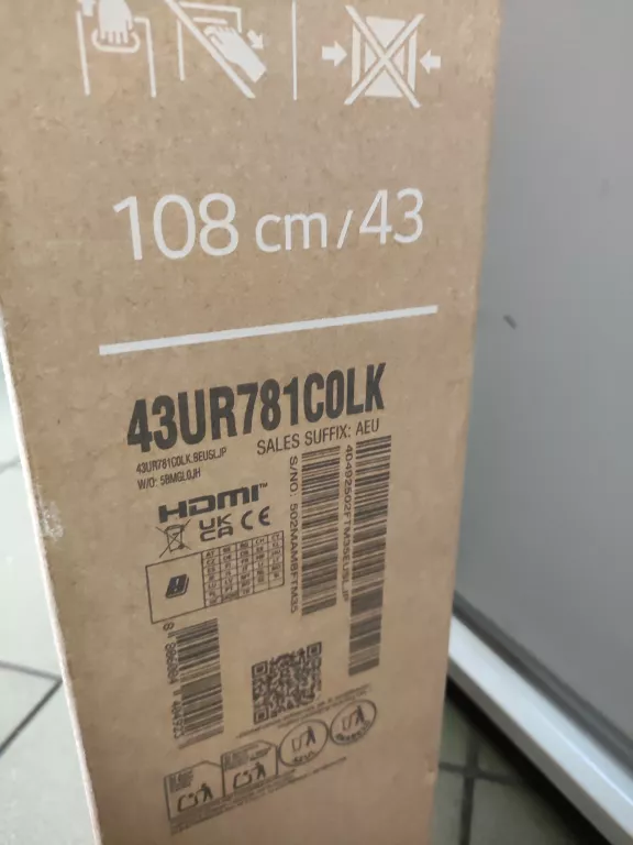 TELEWIZOR LG 43UR78 KOMPLET GWARANCJA