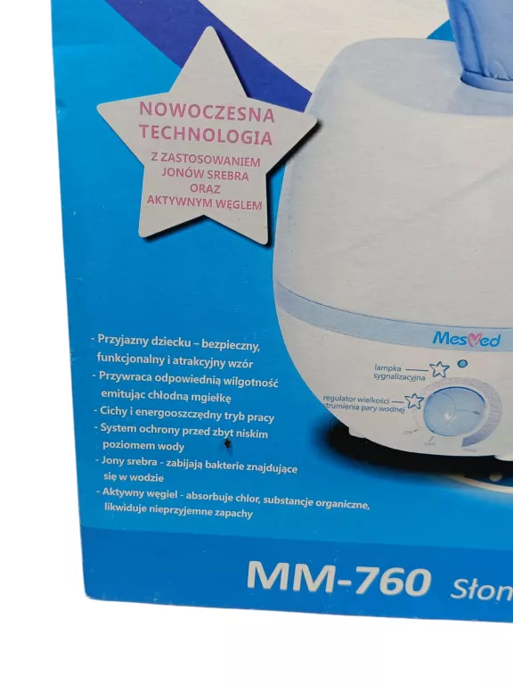 ULTRADŹWIĘKOWY NAWILŻACZ POWIETRZA MESMED MM-760 SŁONIĄTKO