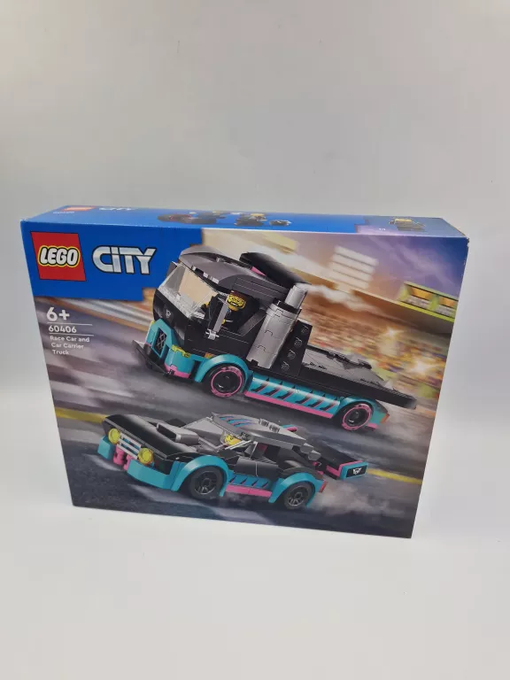 KLOCKI LEGO CITY 60406 SAMOCHÓD WYŚCIGOWY I LAWETA