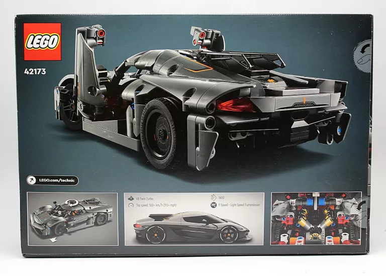 KLOCKI LEGO TECHNIC 42173 SZARY HIPERSAMOCHÓD KOENIGSEGG JESKO ABSOLUT