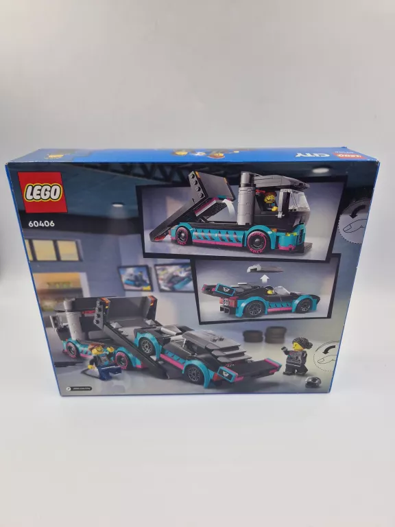 KLOCKI LEGO CITY 60406 SAMOCHÓD WYŚCIGOWY I LAWETA