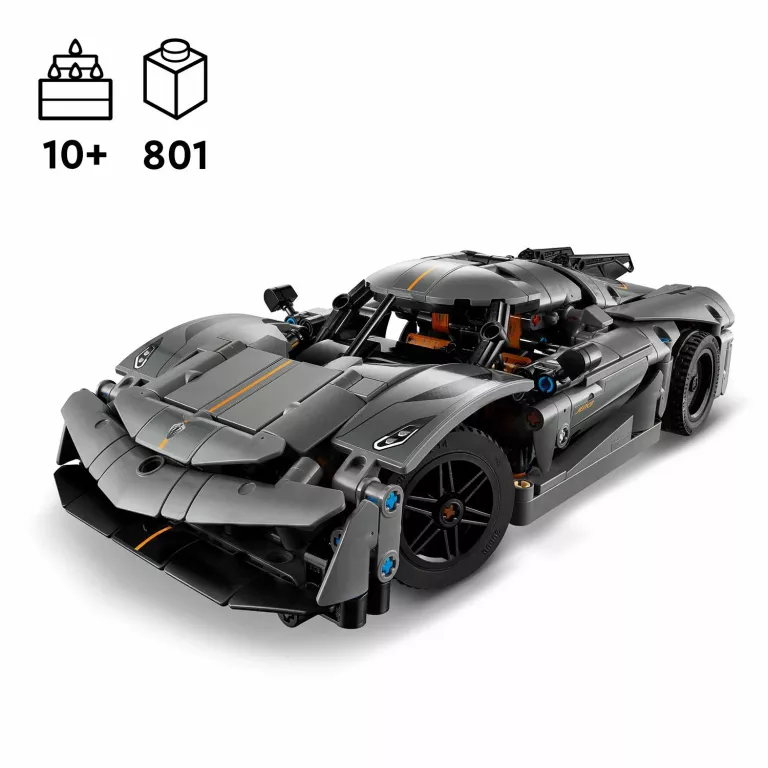 KLOCKI LEGO TECHNIC 42173 SZARY HIPERSAMOCHÓD KOENIGSEGG JESKO ABSOLUT