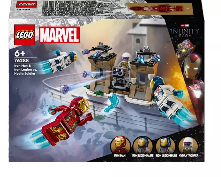 LEGO MARVEL IRON MAN I IRON LEGION KONTRA ŻOŁNIERZ HYDRY 76288
