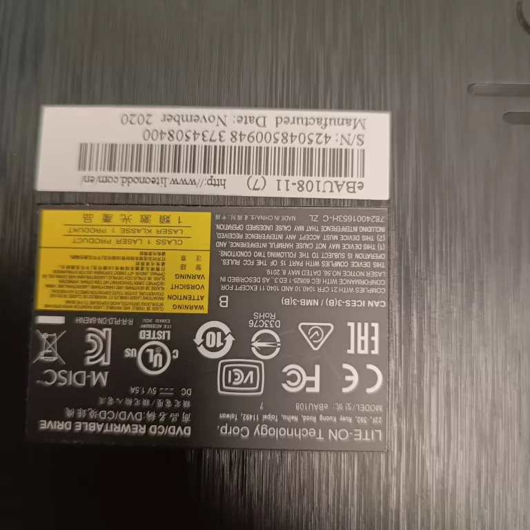 NAPĘD DVD LITEON EBAU108-ULTRA SLENDER