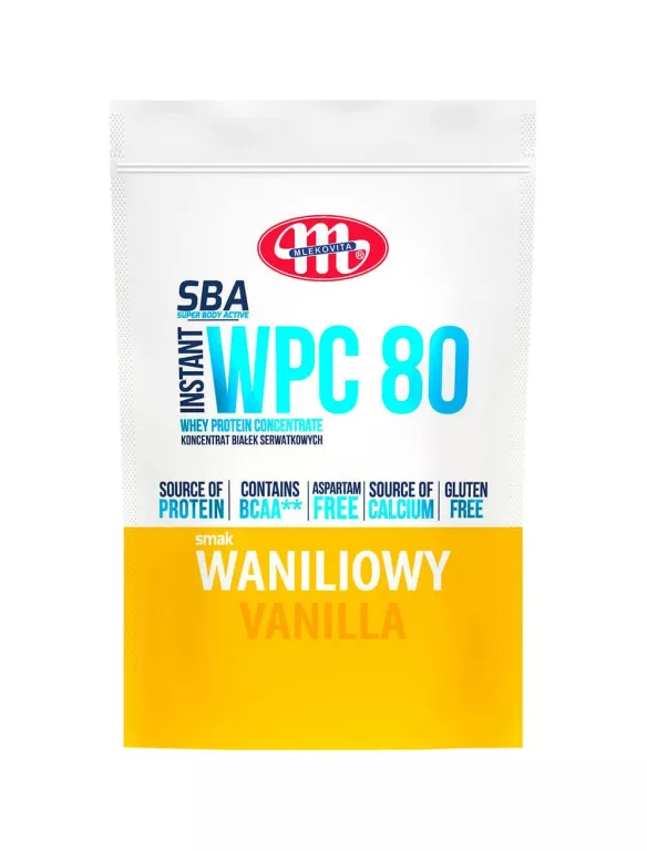 MLEKOVITA SBA WPC 80 700G WANILIA KONCETRAT BIAŁEK SERWATKOWYCH 06/2027