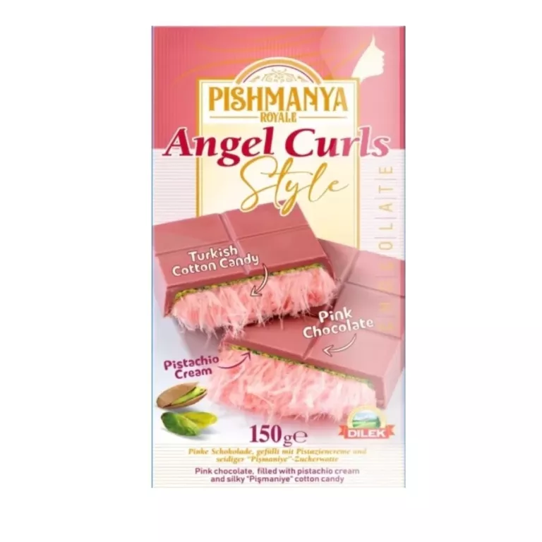 RÓŻOWA CZEKOLADA ANGEL HAIR ANIELSKIE WŁOSY 150G Z WATĄ CUKROWĄ