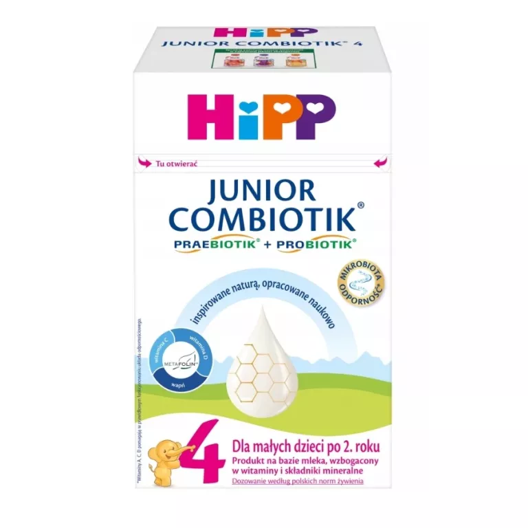 MLEKO HIPP 4 JUNIOR COMBIOTIK MLEKO MODYFIKOWANE DLA DZIECI PO 2 ROKU 550G