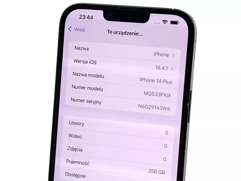 APPLE IPHONE 14 PLUS 256GB BAT.87% CZARNY