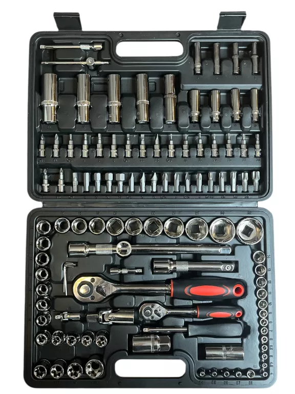 ZESTAW NARZĘDZIOWY NASADKI 4-32MM TORX-E GRZECHOTKI 1/2' 1/4' 109 EL.