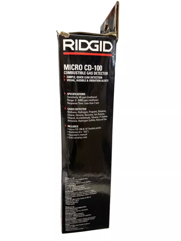 DETEKTOR GAZU RIDGID CD-100 MICRO CD-100 CZUJNIK WYKRYWACZ GAZÓW 36163