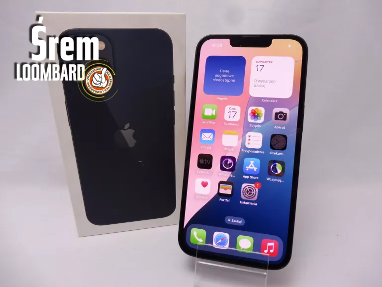 TELEFON IPHONE 13 128GB, 98% KONDYCJA BATERII, KARTONIK, STAN DB!