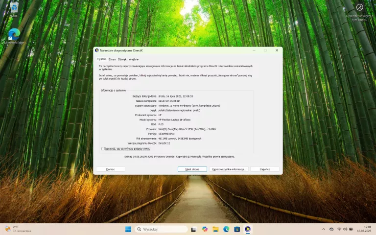 LAPTOP HP PAVILION 16-AF0006NW ULTRA 5-125U 16GB 512GB SSD - GW 11.2026