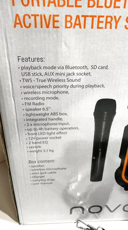 GŁOŚNIK NOVOX MOBILITE 60W NIEBIESKI
