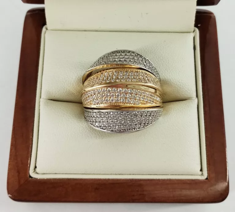 ZJAWISKOWY ZŁOTY PIERSCIONEK 585/7,52G/R19