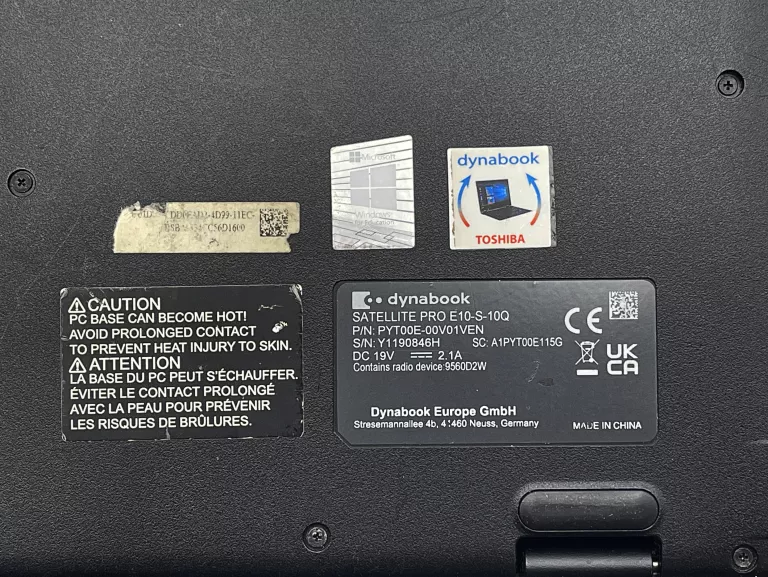 LAPTOP DYNABOOK SATELLITE PRO E10-S-10Q 11,6'' N4020 4GB 128GB SSD W11